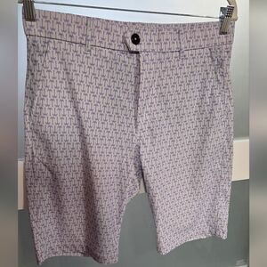 Greyson Lilac Patterned Men’s Flat-Front Shorts